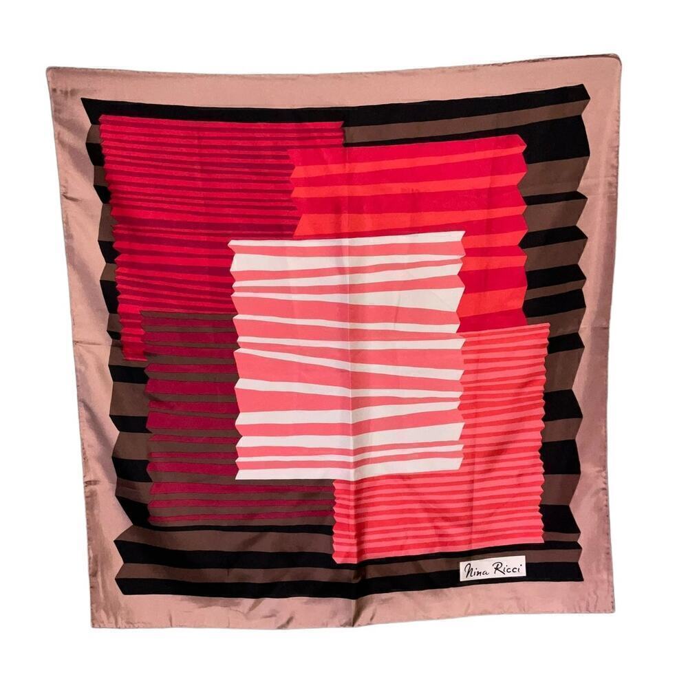 Vintage Nina Ricci 100% Silk Square Scarf